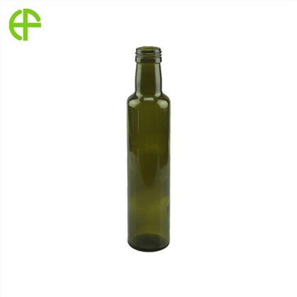 250 ml tummanvihreä oliiviöljypullo