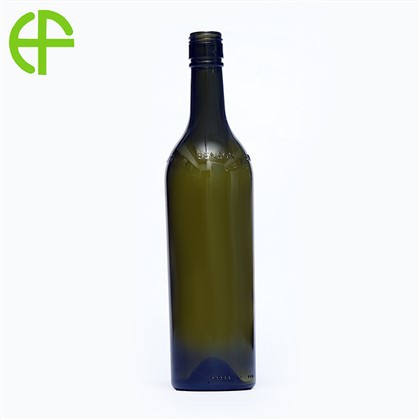 600 ml tummanvihreä punaviinipullo